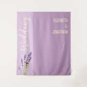 Lavendel Liefde Bruiloft Wandkleed (Voorkant)