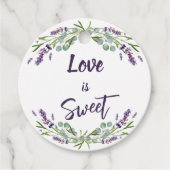 Lavendel Liefde is lief dank je bruiloft gunst Bedankjes Labels (Voorkant)
