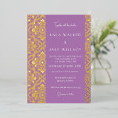 Lavendel Liefde Italiaans Tegel (Retro-Dotted) Folie Uitnodiging (Staand Voorkant)