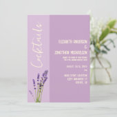 Lavendel liefde pre-bruiloft cocktail party kaart (Staand voorkant)
