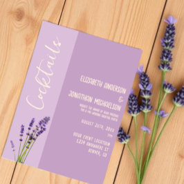 Lavendel Liefde Pre-Trouw Cocktailparty Kaart