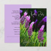 Lavendel, Liefde & Toewijding, Trouwen, RSVP Bedankkaart (Voorkant / Achterkant)