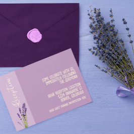 Lavendel Liefde Trouwreceptie Informatiekaartje