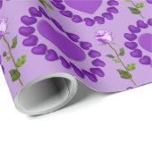 Lavendel Liefde Valentijnsdag Inpakpapier (Rol Hoek)