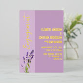 Lavendel Liefde Verlovingsfeest Folie Uitnodiging (Staand Voorkant)