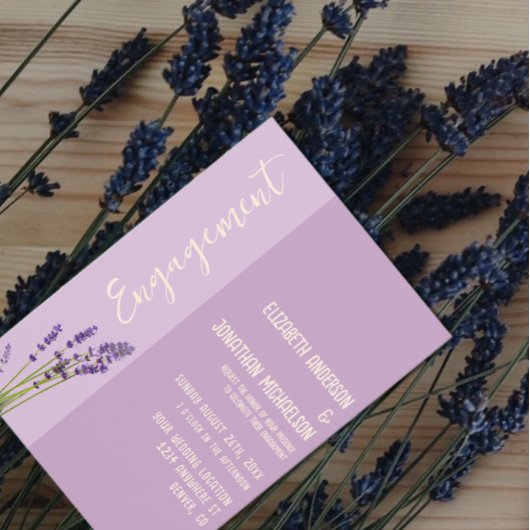 Lavendel Liefde Verlovingsfeest Kaart