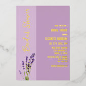 Lavendel Liefde Vrijgezellenfeest Folie Uitnodiging (Voorkant)