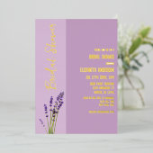 Lavendel Liefde Vrijgezellenfeest Folie Uitnodiging (Staand Voorkant)