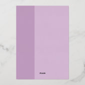 Lavendel Liefde Vrijgezellenfeest Folie Uitnodiging (Achterkant)