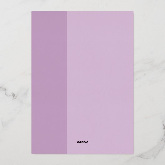 Lavendel Liefde Vrijgezellenfeest Folie Uitnodiging (Achterkant)