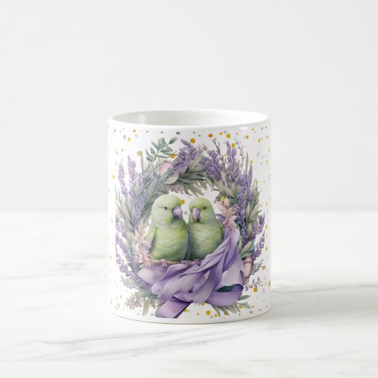 Lavendel Liefdesvogels Koffiemok (Center)
