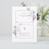 Lavendel Lieve Erwten RSVP Kaartje (Staand voorkant)