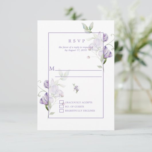 Lavendel Lieve Lieve Schatjes RSVP (Staand voorkant)