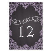 Lavendel lijst & krijtbord trouwtafel nummer kaart (Voorkant)