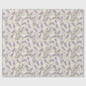 Lavendel Lila bloemontwerp Cadeaupapier (Vlak)