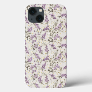 Lavendel Lila bloemontwerp Case-Mate iPhone Case