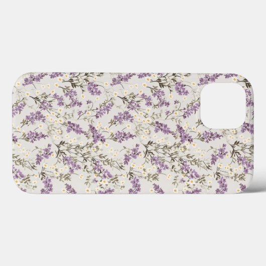 Lavendel Lila bloemontwerp Case-Mate iPhone Case (Achterkant (horizontaal))