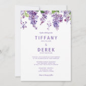 Lavendel Lila bruiloft uitnodiging (Voorkant)
