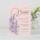 Lavendel Lila Elegant Mauve Waterverf Kaart (Staand voorkant)