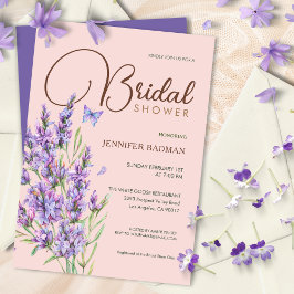 Lavendel Lila Elegant Mauve Waterverf Kaart