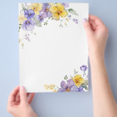 Lavendel Lila Geel Vrijgezellenfeest Spellen Papie Flyer (Hand)