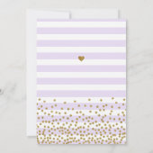 Lavendel Lila Gouden Glitter Elegant Verjaardagsfe Kaart (Achterkant)