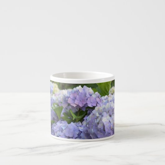 Lavendel & Lila Hortensia Hydrangea Bloemen Espresso Kop (Voorkant)