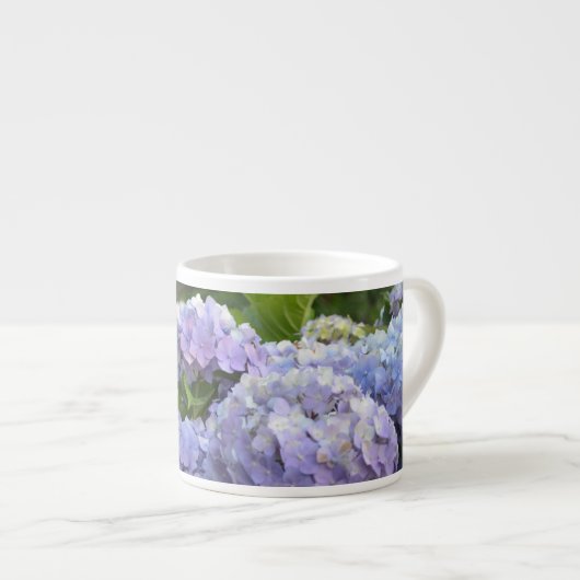 Lavendel & Lila Hortensia Hydrangea Bloemen Espresso Kop (Voorkant rechts)