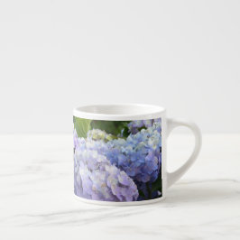 Lavendel & Lila Hortensia Hydrangea Bloemen Espresso Kop