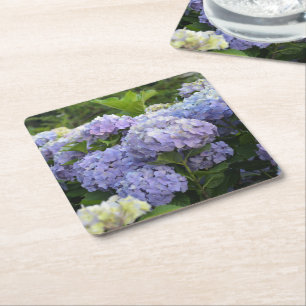 Lavendel & Lila Hortensia Hydrangea Bloemen Kartonnen Onderzetters