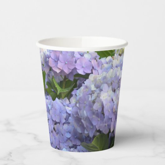 Lavendel & Lila Hortensia Hydrangea Bloemen Papieren Bekers (Links)