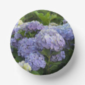 Lavendel & Lila Hortensia Hydrangea Bloemen Papieren Kommen (Voorkant)