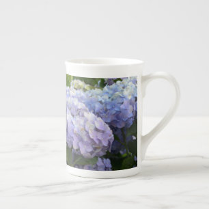Lavendel & Lila Hortensia Hydrangea Bloemen Porselein Kop