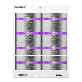 Lavendel/Lila Huwelijkswijn/Waterflesetiket Etiket (Full Sheet)