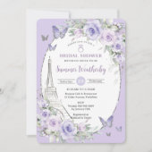 Lavendel Lila Paarse Bloemen Paris Vrijgezellenfee Kaart (Voorkant)