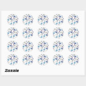 Lavendel Lila Paarse Iris Spring Floral Chic Ronde Sticker (Vel)