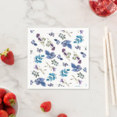 Lavendel Lila Paarse Iris Spring Floral Chic Servet (Insitu)