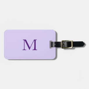 Lavendel Lila Paarse Monogram Initiaal Naam Cadeau Bagagelabel