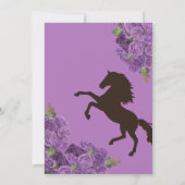 Lavendel Lila Rozen Western Charra Quinceañera Kaart (Achterkant)