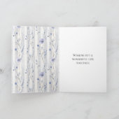  lavendel Lila witte bloemenstrepen Kaart (Binnen)