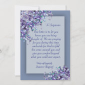 Lavendel Lilacs Sympathy Card Kaart (Voorkant)