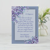 Lavendel Lilacs Sympathy Card Kaart (Staand voorkant)