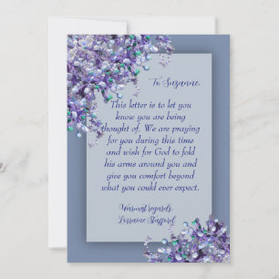 Lavendel Lilacs Sympathy Card Kaart