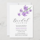 Lavendel Lily Bloemen Bruids Douche Uitnodigingen (Voorkant)