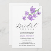 Lavendel Lily Bloemen Bruids Douche Uitnodigingen (Voorkant / Achterkant)