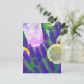 lavendel limonade met lavender en leemons briefkaart (Staand voorkant)