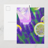 lavendel limonade met lavender en leemons briefkaart (Voorkant / Achterkant)