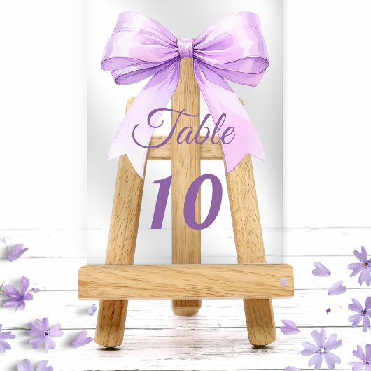 Lavendel lint acryl tafelnummer bord