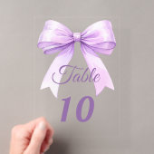 Lavendel lint acryl tafelnummer bord (Insitu (Draagbaar))