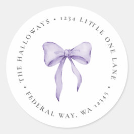 Lavendel lint adreslabel baby shower sticker label